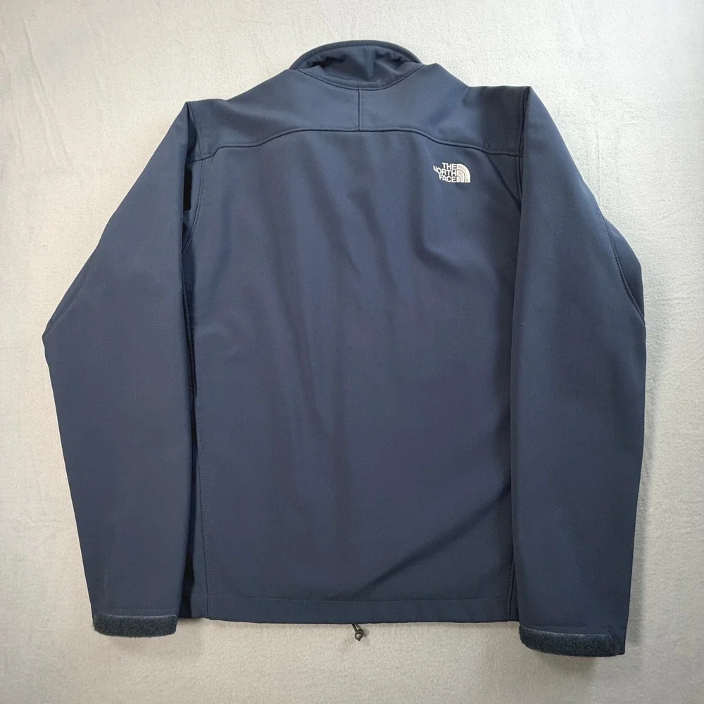 The North Face Apex Bionic Fleece Lined Softshell Jacket M Navy Blue Full Zip
